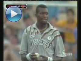 Dean Jones asked Curtly Ambrose to take off his wristband. He reacted angrily by taking 532 to win the first final. This was how Curtly Ambrose saw it when recounting the story years later "To this day I found it strange that he asked me to take off my wristband. I was using wristbands all through my career and out of nowhere he asked the umpires to ask me to take it off. I think he said something about the white wristband and the white ball which was disrupting. It didn't make sense and I was reluctant to take it off but Richie told me to just get in with the game and avoid the distractions. I was mad really mad. But as I told them you should never wake a sleeping lion. It was just a oneoff situation but it was a warning to batsmen all over the world. What Dean Jones did was a bad mistake which backfired. I blew them away". SCG Jan 1993. 