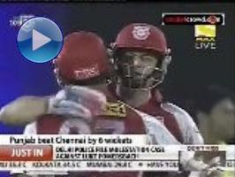 Adam Gilchrist (64 not out) returned from injury and�played some vintage shots to lead the propel Kings XI Punjab to a convincing six-wicket victory over  Chennai Super Kings. With this win, Kings XI (16 points) moved into the fifth position behind Chennai (17).  Punjab have to play table-toppers Delhi Daredevils while Chennai have  finished all their 16 games and only have a faint hope of qualifying now. Kings XI Punjab 123 for 4 (Gilchrist 64*, Bravo 2-18) beat Chennai Super Kings 120 for 7 (Bravo 48, Awana 2-12, Praveen 2-18) by six wickets.�2012 IPL #66 KXIP v CSK (Dharamsala), May 2012